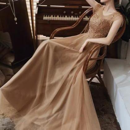 Champagne Evening Dresses, Queen Party Dresses,..