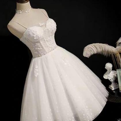 White Homecoming Dress, Fairy Dream Temperament..