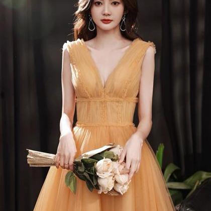 Little Yellow Evening Dress, Fairy Bridesmaid..