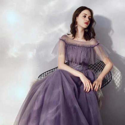 Dreamy Evening Dress, Fairy Purple Prom..