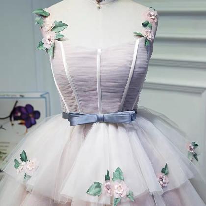 Halter Princess Dress, , Pink Homecoming Dress,..