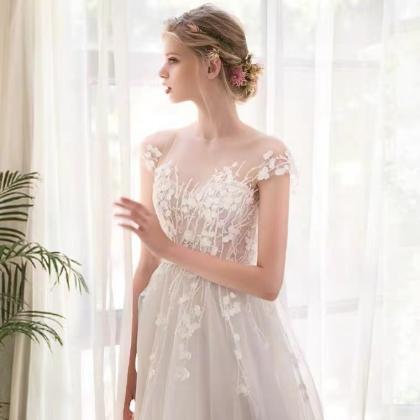 Simple Light Wedding Dress, Bridal Temperament..