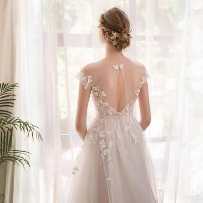 Simple Light Wedding Dress, Bridal Temperament..