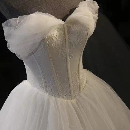 Vintage Wedding Dress,off Shoulder Romantic..