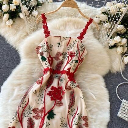 High Sense, Heavy Embroidery, Tulle Fairy Dress..
