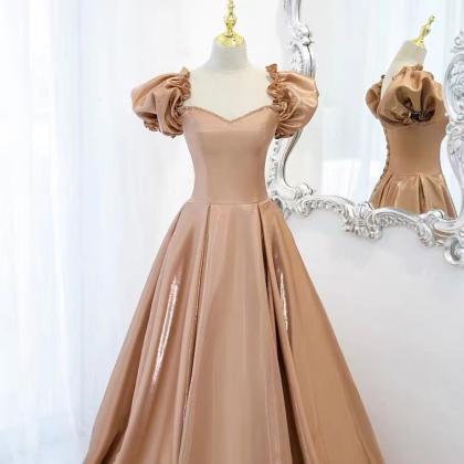 Bubble Sleeve Evening Dress,light Luxury Dress,..