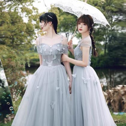 Blue Bridesmaid Dress, Fairy Prom Dress, Sister..