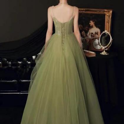 Green bridesmaid dress, high qualit..