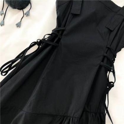 Irregular Strap Dress, Design Feeling Little Black..