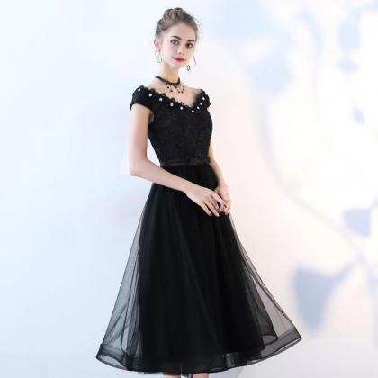 Little Black Dress,v-neck Homecoming Dress,custom..