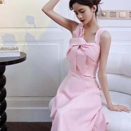 Pink Birthday Party Dress, Sweet Homecoming Dress..
