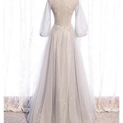 Long Sleeves Prom Dress, High Quality Fairy Dress,..