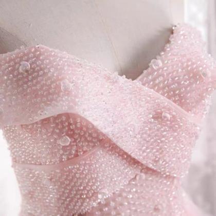 Off-the-shoulder Evening Dress, Fairy Pink..