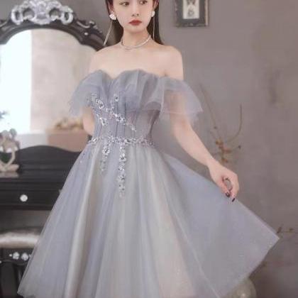 Gray Bridesmaid Dress, Fairy Party Dress,..
