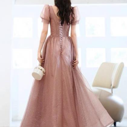 Fairy Evening Dress, Pink Party Dress, Princess..