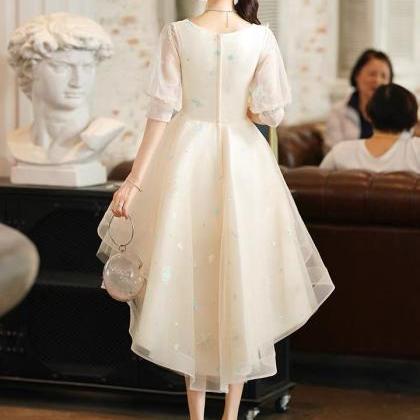 Fairy Evening Dress, Champagne Bridesmaid Dress,..