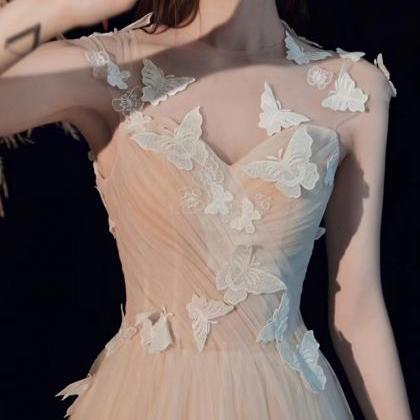 V-neck Evening Dress, Fairy Prom Dress, Chic Prom..