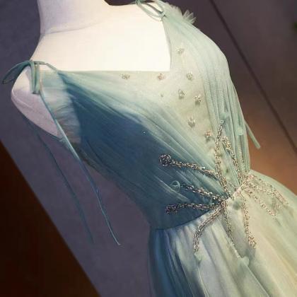 Spaghetti Straps Prom Dress, Fairy Party Gowns,..