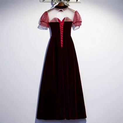Elegant Velvet Dress, Sexy Evening Dress,custom..