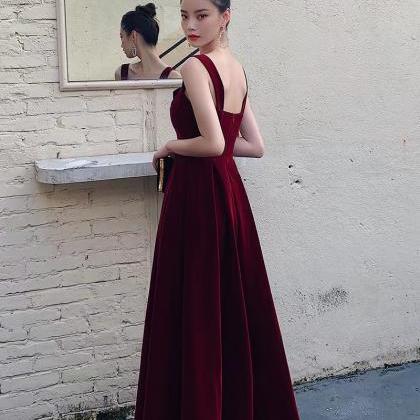 Red Dress, Sexy Velvet Dress,backless Dress,custom..