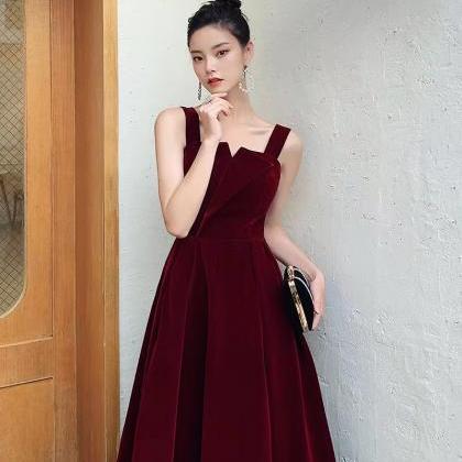 Red Dress, Sexy Velvet Dress,backless Dress,custom..