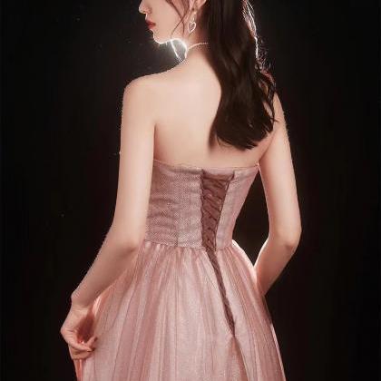Pomelo Red Star Prom Dress, Strapless Sexy Party..