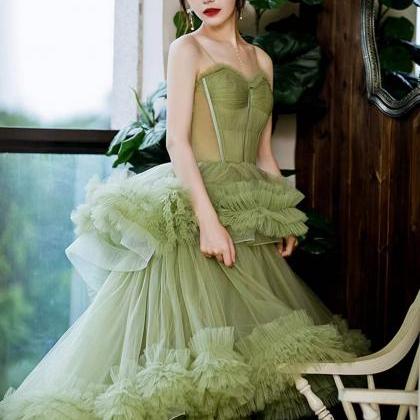 Unique Evening Dress, Temperament, Noble Green..