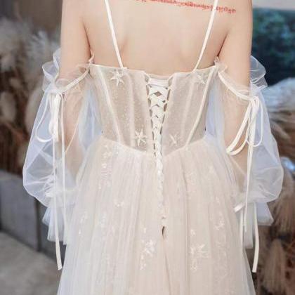 White evening dress, new, fairy dre..