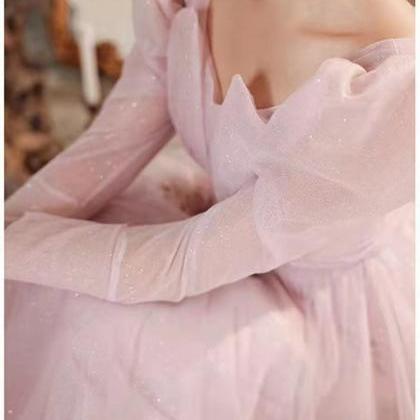 New, elegant prom dress, pink fairy..