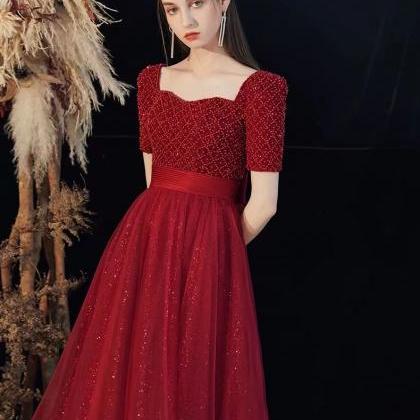 Red Prom Dress, Off Shoulder Party Dress,..