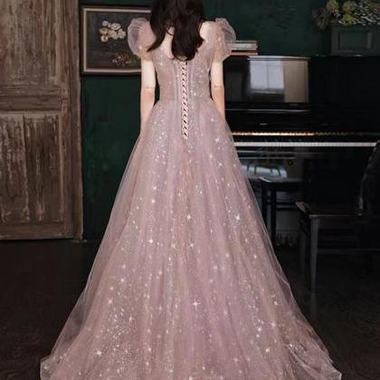 Pink evening dress, new fairy party..
