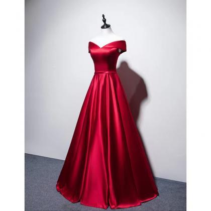 Red Prom Dress, Off Shoulder Party Dress,custom..
