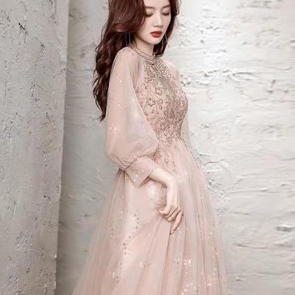 High-neck Evening Dress, Elegant Princess Dress,..