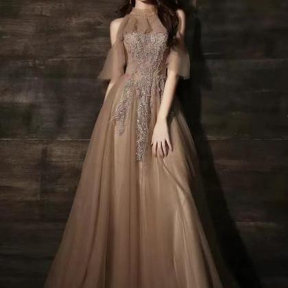 Halter Neck Evening Dress, Fairy Evening Dress,..