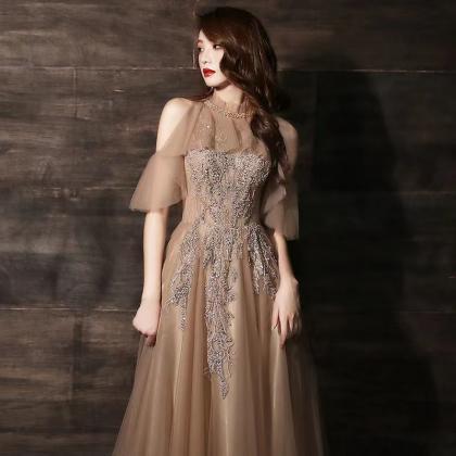Halter Neck Evening Dress, Fairy Evening Dress,..