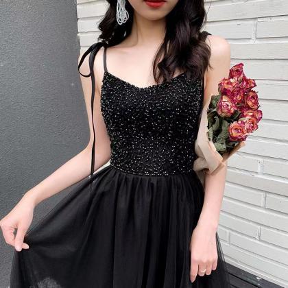 Black Dresses, Sexy Prom Dresses, ,spaghetti Strap..