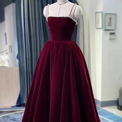 Velvet Dress, Red Homecoming Dress,daily Dress,..