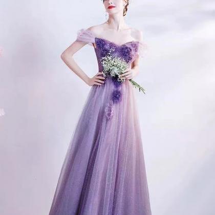 New, fairy prom gown, purple evenin..