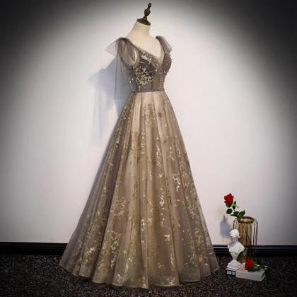 V-neck Prom Dress, Fairy Party Dress, Dream..