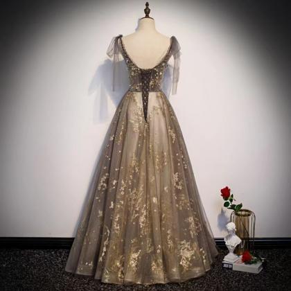 V-neck Prom Dress, Fairy Party Dress, Dream..