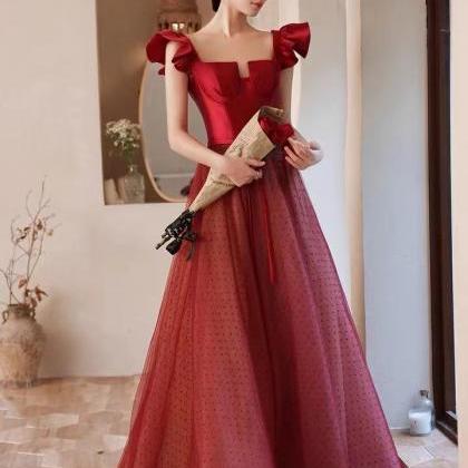 Charming prom dress,red party dress..