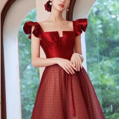 Charming prom dress,red party dress..
