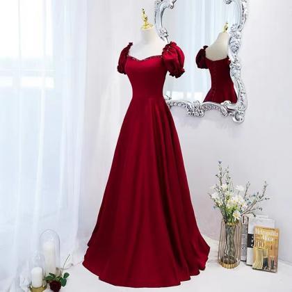 Red Party Dress ,charming Party Dress,satin Formal..