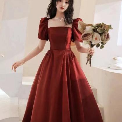 Red Party Dress, Off-the-shoulder Evening Dress,..