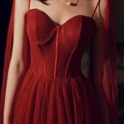 , Classy, Spaghetti Strap Evening Dress, Fairy..