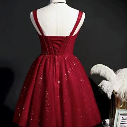 Spaghetti Strap Homecoming Dress, Sequined Cute..