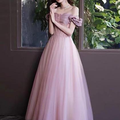 Pink Evening Dress,temperament Prom Dress ,cute..