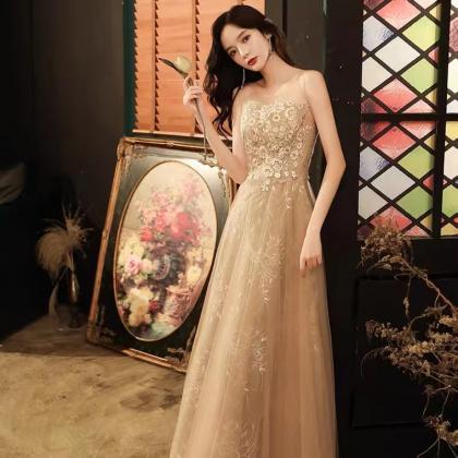 Temperament High Quality Dress,champagne Party..