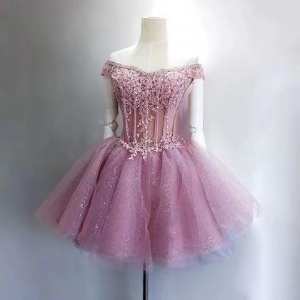 Fairy Homecoming Dress,pink Party Dress,cute..