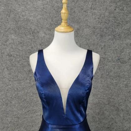 V-neck Prom Dress,royal Blue Party Dress, Sexy..